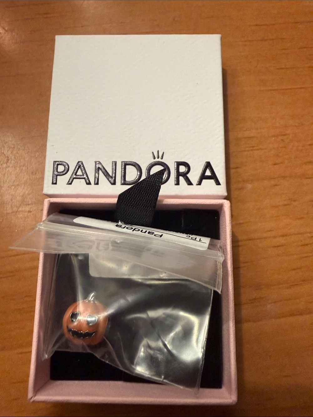 Pandora Orange Jack-O'-Lantern Enamel Charm
